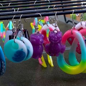 Assortment of handmade earrings